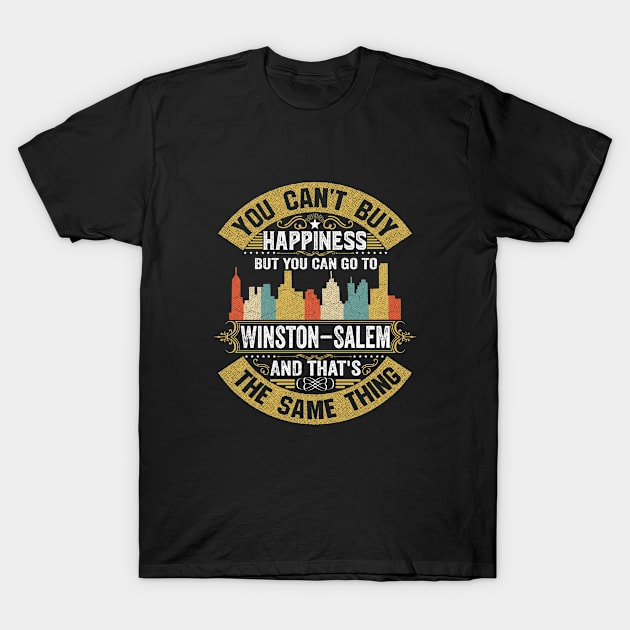 Winston-Salem City North Carolina State USA Flag Native American T-Shirt by BestSellerDesign